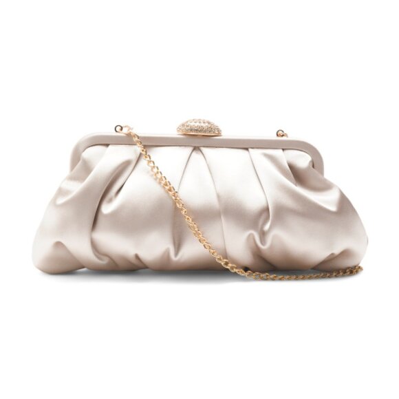 ALESSIA BIANCHI Handbags - ALESSIA BIANCHI Satin Pleated Clutch